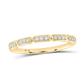 10k Yellow Gold Round Diamond Stackable Band Ring 1/8 Cttw