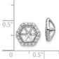 1/3 Ct. Real Diamond Hexagon Shaped Earring Jackets for Studs in 14K White Gold