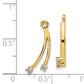 1/8 Ct. Two Stones Dangle Natural Diamond Earring Jacket in 14K Yellow Gold