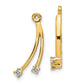 1/8 Ct. Two Stones Dangle Natural Diamond Earring Jacket in 14K Yellow Gold