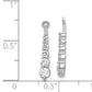 Five Stones Journey Dangle Natural Diamond Earring Jacket in 14K White Gold