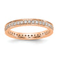 1/2 CT Natural Diamond Antique Vintage Style Diamond Eternity Band in 14k Rose Gold