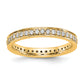 1/2 CT Natural Diamond Antique Vintage Style Diamond Eternity Band in 14k Yellow Gold