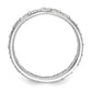 14k White Gold Polished Vintage 2ct Diamond Eternity Band