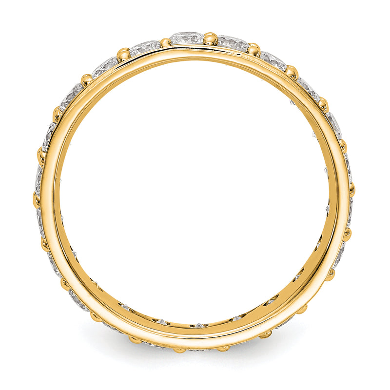 14k Yellow Gold Polished Vintage 2ct Diamond Eternity Band