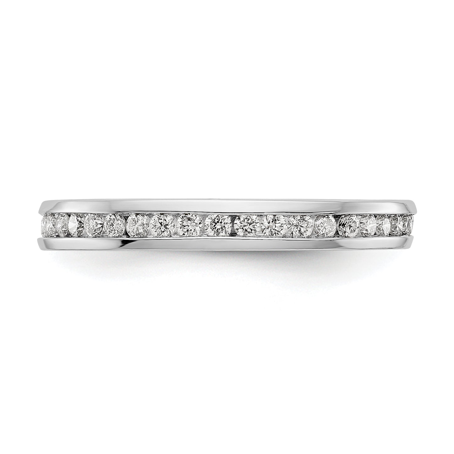 Natural 1/2ct Channel Set Diamond Eternity Wedding Band Ring 14k White Gold