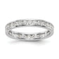 1Ct. Natural Diamond Womens Eternity Wedding Band Ring in 14k White Gold