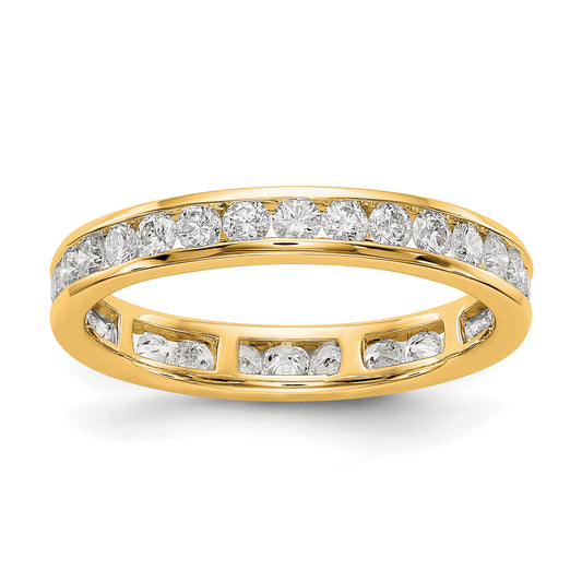 1Ct. Natural Diamond Womens Eternity Wedding Band Ring in 14k Yellow Gold