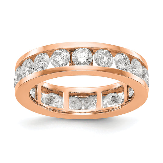 2 Ct. Natural Diamond Womens Eternity Anniversary Wedding Band Ring in 14k Rose Gold