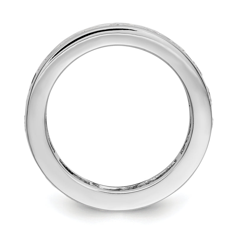 2 Ct. Natural Diamond Womens Eternity Anniversary Wedding Band Ring in 14k White Gold