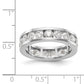 2 Ct. Natural Diamond Womens Eternity Anniversary Wedding Band Ring in 14k White Gold