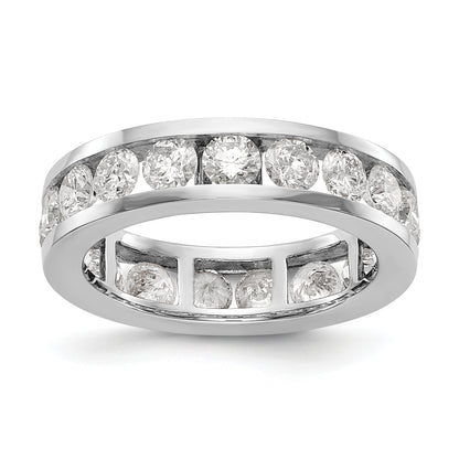 2 Ct. Natural Diamond Womens Eternity Anniversary Wedding Band Ring in 14k White Gold