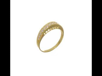 10K Yellow Gold I LOVE YOU FOREVER CZ Ring