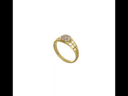 10K Yellow Gold CZ Child's Ring