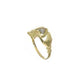 10K Yellow Gold & Rhodium Claddagh Ring