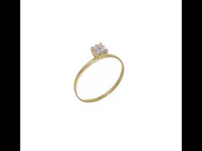 10K Yellow Gold CZ Promise Ring