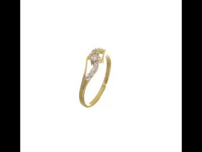 10K Yellow Gold CZ Ring