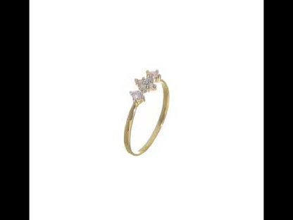 10K Yellow Gold CZ Ring