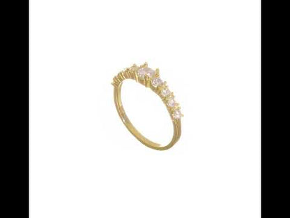10K Yellow Gold CZ Ring