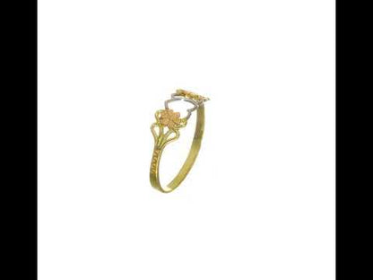 10K Two-Tone Gold w/White Rhodium Double Heart Ring