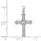 0.17 Ct. Natural Diamond Passion Cross Pendant in 14K White Gold