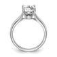 14K White Gold Simulated Diamond Engagement Ring