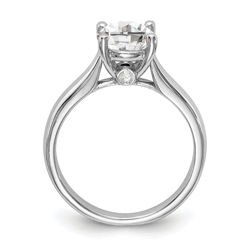 14K White Gold Simulated Diamond Engagement Ring