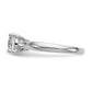 14K White Gold Simulated Diamond Engagement Ring