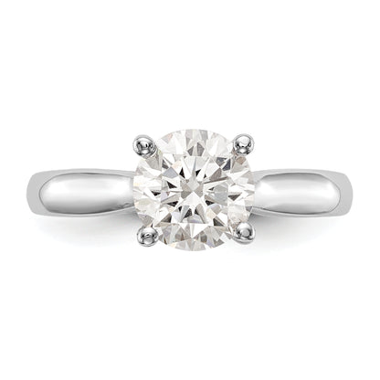 14K White Gold Simulated Diamond Engagement Ring