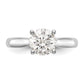14K White Gold Simulated Diamond Engagement Ring