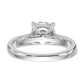 14K White Gold Simulated Diamond Engagement Ring