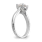 14K White Gold Simulated Diamond Engagement Ring