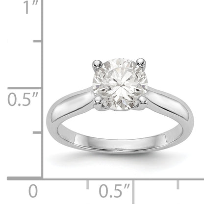 14K White Gold Simulated Diamond Engagement Ring