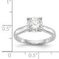 14K White Gold Simulated Diamond Engagement Ring