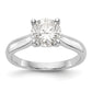 14K White Gold Simulated Diamond Engagement Ring