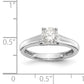 14K White Gold Round Solitaire Simulated Diamond Engagement Ring