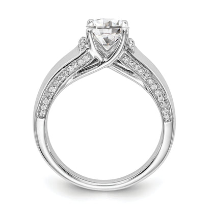 14k White Gold Simulated Diamond Engagement Ring