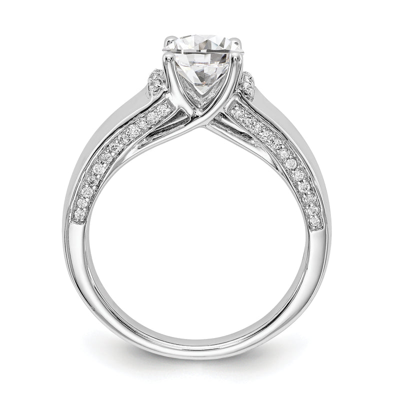 14k White Gold Simulated Diamond Engagement Ring