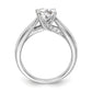 14k White Gold Simulated Diamond Engagement Ring