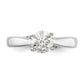 14k White Gold Simulated Diamond Engagement Ring