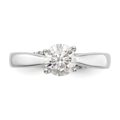 14k White Gold Simulated Diamond Engagement Ring