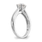 14k White Gold Simulated Diamond Engagement Ring