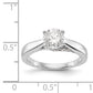 14k White Gold Simulated Diamond Engagement Ring