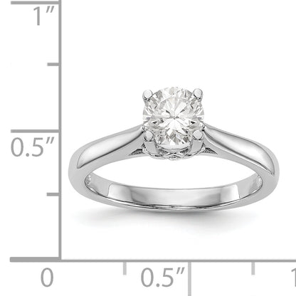14K White Gold Simulated Diamond Engagement Ring