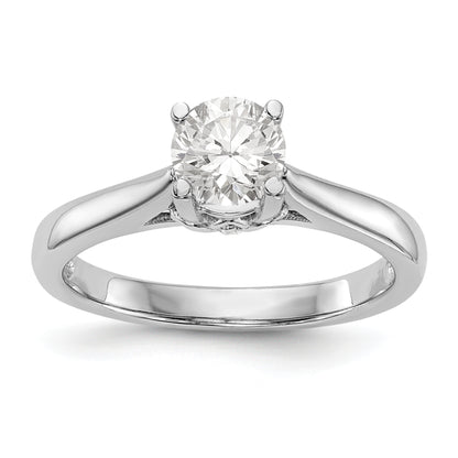 14K White Gold Simulated Diamond Engagement Ring