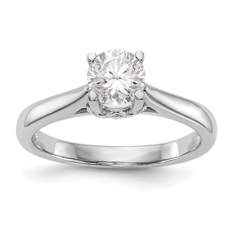 14K White Gold Simulated Diamond Engagement Ring