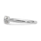 14k White Gold Simulated Diamond Engagement Ring