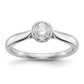 14k White Gold Simulated Diamond Engagement Ring