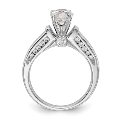 14k White Gold Simulated Diamond Engagement Ring