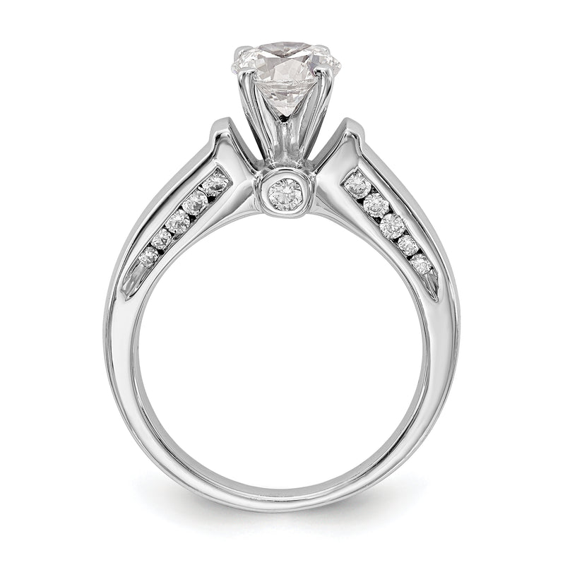 14k White Gold Simulated Diamond Engagement Ring